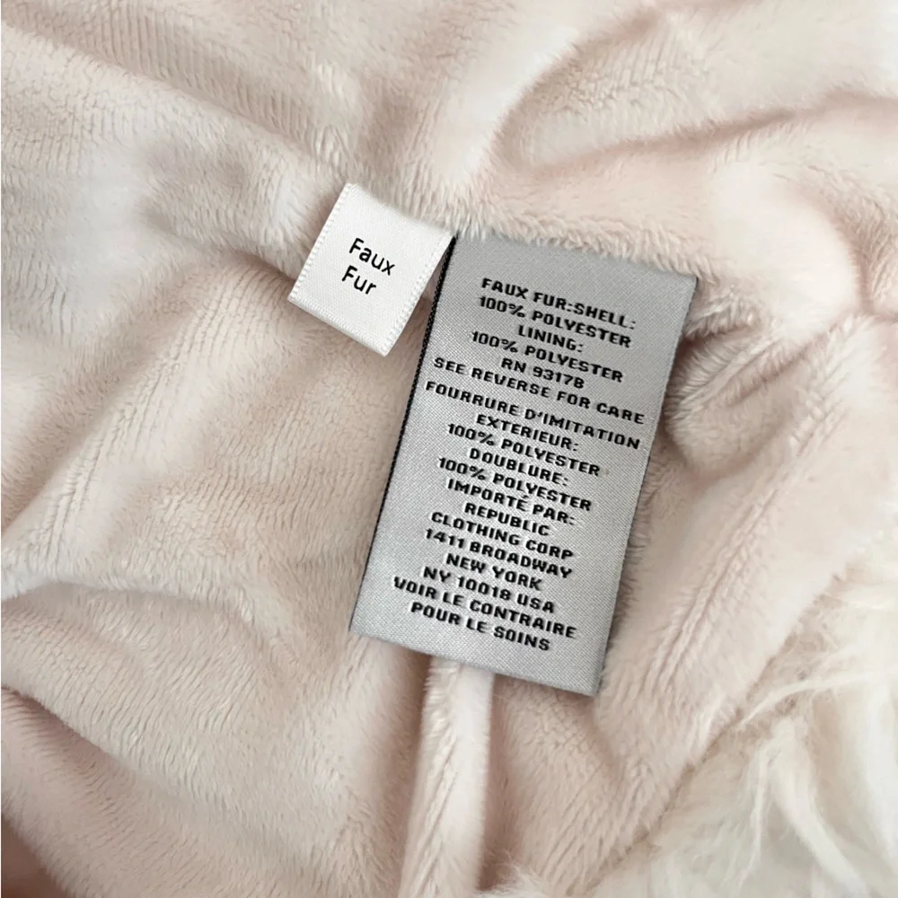 JASON WU Faux Fur White Jacket Coat Size S P RARE ~ NWT